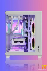 【长城视界S1纯白无立柱海景房方案】兄弟们你们喜欢这个效果嘛，长城视界S1纯白无立柱海景房+华硕TX 4060Ti-O8G白色装出来的效果你们喜欢嘛[色]感谢东莞朱先生的支持[抱拳]
CPU ：intel i5 14600KF原
散热 ：钛钽SJ-A080 360 intel版 白
内存 ：雷克沙DDR5 32G 6400 C32 战神之刃 套 白 A-Die
固态 ：雷克沙NQ790 1T
主板 ：华硕TX GAMING B760M WIFI
显卡 ：华硕TX-RTX4060Ti-O8G-GAMING
电源 ：影驰名人堂HOF GS850 金牌全模 白 ATX3.1
机箱 ：长城视界S1 白 无立柱
风扇 ：骨伽灵镜 正向 白
风扇 ：骨伽灵镜 反向 白*5
配件 ：灯光集线器